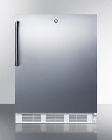 SUMMIT ADA compliant built-in undercounter refrigerator with automatic defrost, front lock, and stainless steel exterior