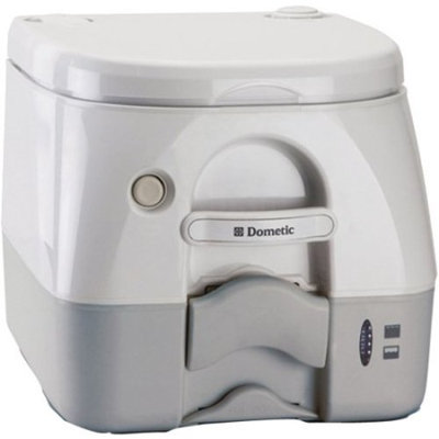 SeaLand 2.5 Gallon Full Size SaniPottie 975MSD Portable Toilet with Push Button Flush