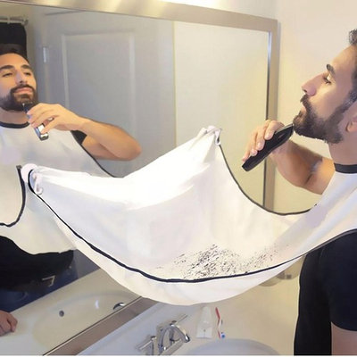Beard Catcher Apron Beard Cape Bib and Beard Shaping Tool for Shaving Trim Shave Apron Bib For Men No Mess