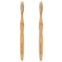 Uppercut Deluxe Bamboo Wooden Medium Bristle Toothbrush Pack of 2
