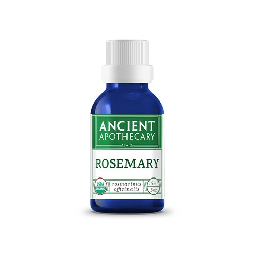 Rosemary Organic Essential Oil from Ancient Apothecary, 15 mL - 100% Pure and Therapeutic Grade