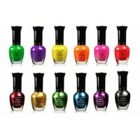 Kleancolor Nail Polish - Awesome Metallic Neon Full Size Lacquer Lot of 12-pc Set