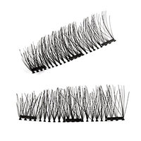 Kelly Double 3D Magnetic False Eyelashes Natural Eye Lashes Extension Handmade 2017