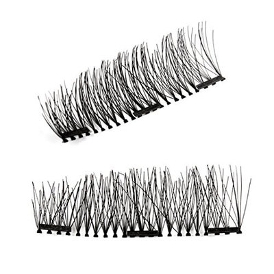 Kelly Double 3D Magnetic False Eyelashes Natural Eye Lashes Extension Handmade 2017