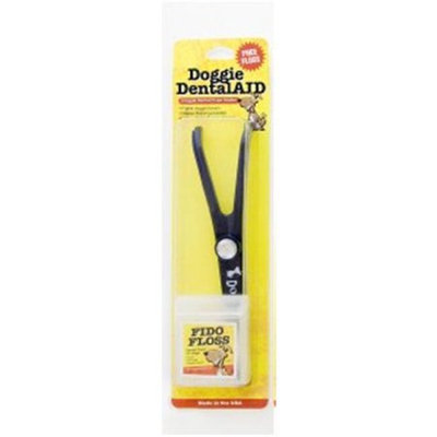 Doggie DentalAID 030-04 Translucent Blue Fido Floss Holder with White Letters