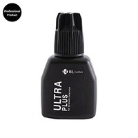 BL Ultra Plus Glue for Eyelash Extension, Fast Dry,Professional Grade Premium Adhesives /Strong Hold Up to 4 to 6 weeks-Grey, 10g (1 Bottle)