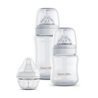 Bebek Baby Products Inc 5 oz + 9 oz Bebek Classic Anti Colic Clear BPA-Free Bottle with Sense-Flo Hospital Grade Silicone nipples