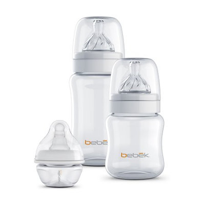 Bebek Baby Products Inc 5 oz + 9 oz Bebek Classic Anti Colic Clear BPA-Free Bottle with Sense-Flo Hospital Grade Silicone nipples