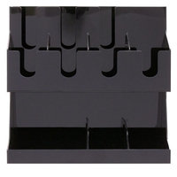 Mind Reader Coffee Condiment and Accessories Caddy Organizer, For Coffee Cups, Stirrers, Snacks, Sugars, etc. Black