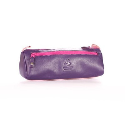 Visconti RB61 Leather Small Makeup Cosmetic Bag / Pencil Case/ Brush or Toiletry Case / Supply Holder