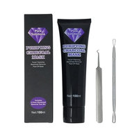 Black Mask, Blackhead Remover Mask Peel Off Mask Charcoal Mask Blackhead Mask Peel Off Mask for Blackhead, Whitehead, Acne, Oil-Control