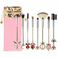 Beauty Warrior 8 Pcs Makeup Brushes Set Foundation Contour Powder Eye Shadow Eyeliner Lip Blending Cosmetic Beauty Make Up Brushes Tools …