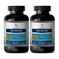 Brain enhancer pills - CHIA SEED OIL - Increase metabolism pills - 2 Bottle 120 Softgels