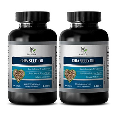 Brain enhancer pills - CHIA SEED OIL - Increase metabolism pills - 2 Bottle 120 Softgels