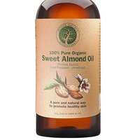 Sweet Almond Oil Organic Highest Quality, Cold Pressed Hexane Free Sweet Almond Oil from Spain. Non-GMO. Perfect Under-Eye Treatment Fighting Dark Circles Full Body Massage Oil. The Best Carrier Oil.