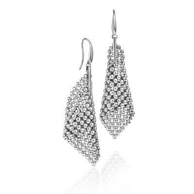 Collection Bijoux Fine Silver Plated Perline Large Cone Earring