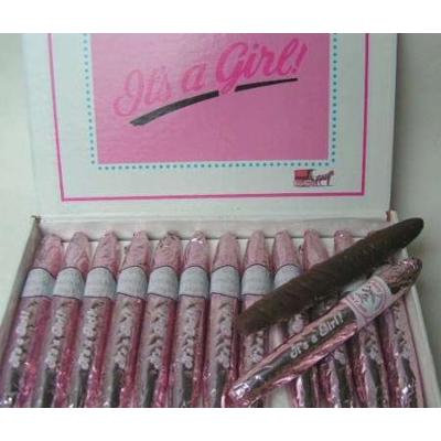 It's a Girl Pink Chocolate Cigars - Box of 24