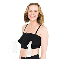Simple Wishes Signature Hands Free Pumping Bra, Patented, Black, L-Plus