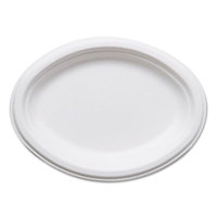 Eco Products ECOEPP009 - Eco-Products Renewable & Compostable Sugarcane Plates; Oval - 10