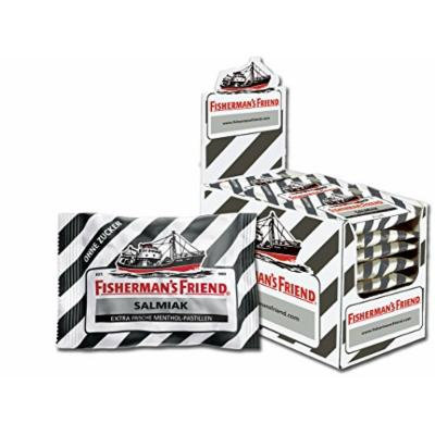 Fisherman's Friend Salmiak ohne Zucker, 24er Pack (24 x 25 g Beutel)