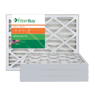 AFB Bronze MERV 6 24x30x2 Pleated AC Furnace Air Filter. Filters. 100% produced in the USA. (Pack of 4)