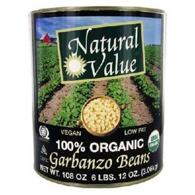 Natural Value BG16220 Natural Value Garbanzo Beans - 6x108OZ