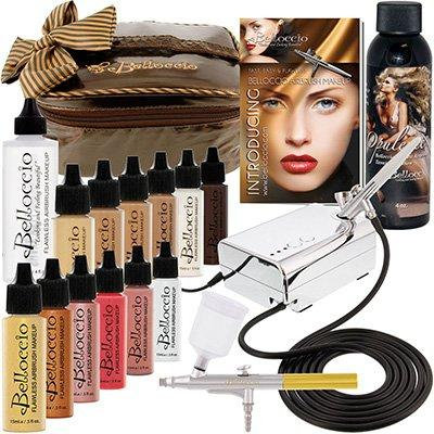 Belloccio Makeup and Tanning Airbrush System with TAN Foundation and Blush Set