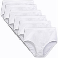 Women's White Cotton Briefs, 6 Pack