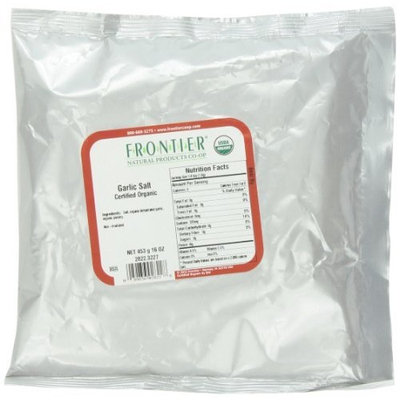 Frontier Garlic Salt Certified Organic, 16 Ounce Bag