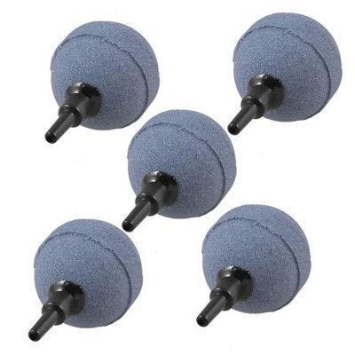 40mm Dark Gray Ball Shape Aquarium Fish Tank Bubble Airstone 5 Pcs