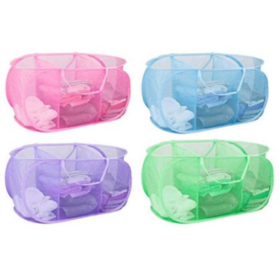 Hds Trading Sunbeam 3-Compartment Mesh Laundry Sorter