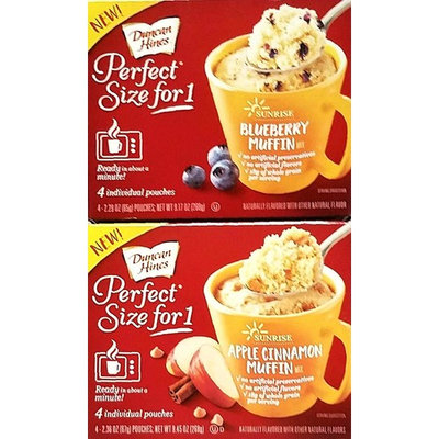 Pack of 2 Perfect Size For 1 Mug Muffin Mixes 1 Apple Cinnamon Muffin Mix, 1 Blueberry Muffin Mix