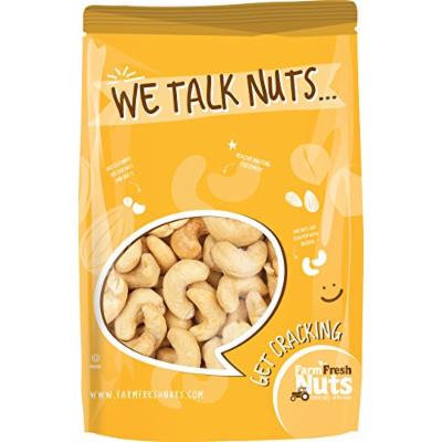 Dry Roasted CASHEWS Himalayan Salted - Small Batch - Oven Roasted - Without Oil (2 LBS.) By Farm Fresh Nuts