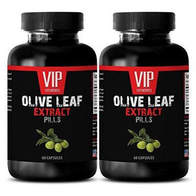 Antioxidant - OLIVE LEAF EXTRACT - Natural supplements for pain - 2 Bottles 120 Capsules