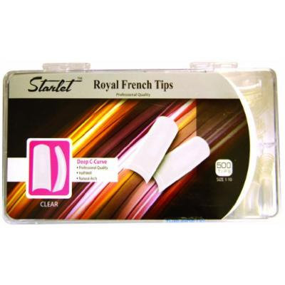 Starlet Royal French Clear Nail Tips 500-Count