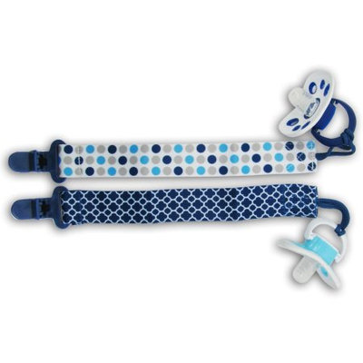 Petite Creations Pacifier Holder 2 Pack, Blue