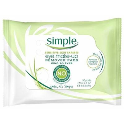 Simple Eye Make-Up Remover Pad, 30 Count (Pack of 3)