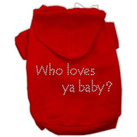 Mirage Pet Products Who loves ya baby? Hoodies Red XXXL(20)