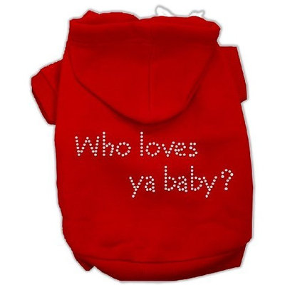 Mirage Pet Products Who loves ya baby? Hoodies Red XXXL(20)