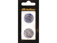 Dill Buttons 20mm 2pc 2 Hole Royal Blue