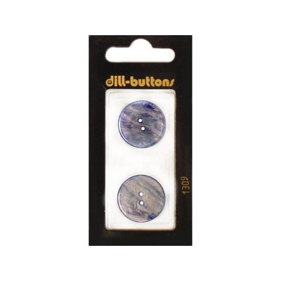 Dill Buttons 20mm 2pc 2 Hole Royal Blue