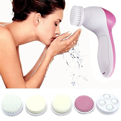 PEPECARE Brush Head 5 in 1 Cleanser Face Wash Facial Soft Cleansing Electric Massager