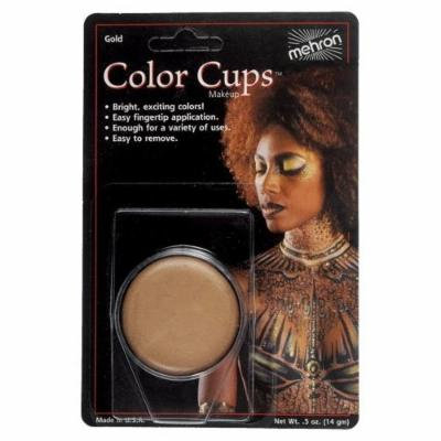 (3 Pack) mehron Color Cups Face and Body Paint - Gold