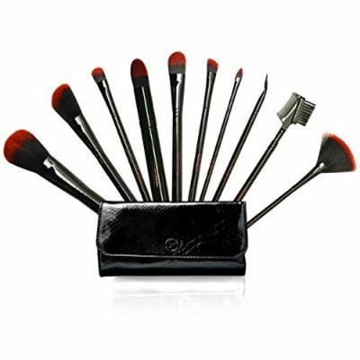 Bella Terra Mineral Cosmetics 10Pcs Professional Brush Set - Black