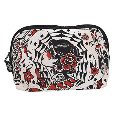 Liquorbrand El Fin Old School Tattoo Art Unisex Travel Pouch Cosmetic Bag by Liquorbrand