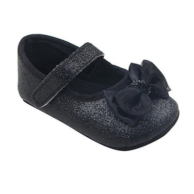 Clode® for 0-18 Mnoths Girls, Toddler Girl Bowknot Bling Velcro Soft Sole Crib Shoes Baby Shoes