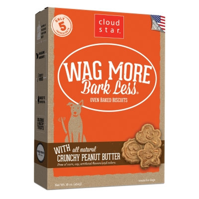 Cloud Star Wag More Bark Less Oven Baked Crunchy Peanut Butter Dog Treats