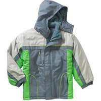 Climate Concepts Boys Midweight Color Block Polar Fleece Lined Hooded Jacket