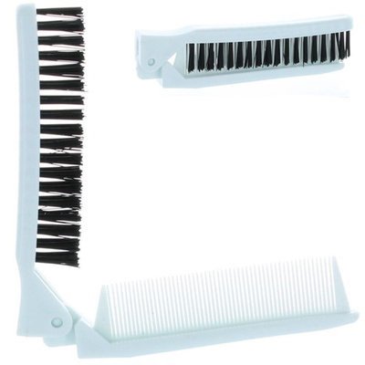 Hbnzphzovh 2 Folding Hair Compact Travel Brush Comb Pocket Size Car Purse Bag Styling Salon