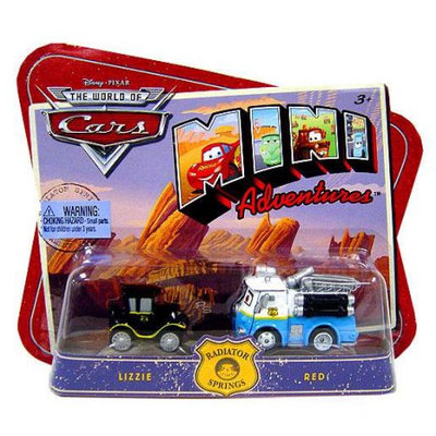 Mattel Disney Cars Mini Adventures Lizzie & Red Plastic Car 2-Pack